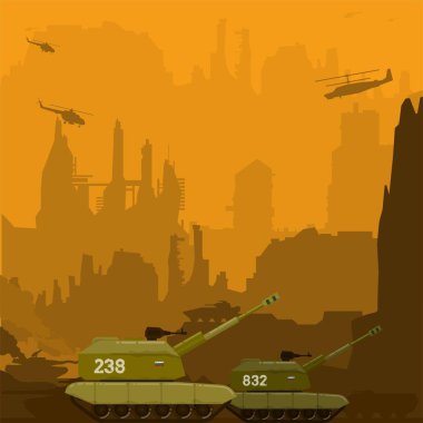 Howitzer 'lerle savaş helikopterleri tanklar ve uçak gemileriyle