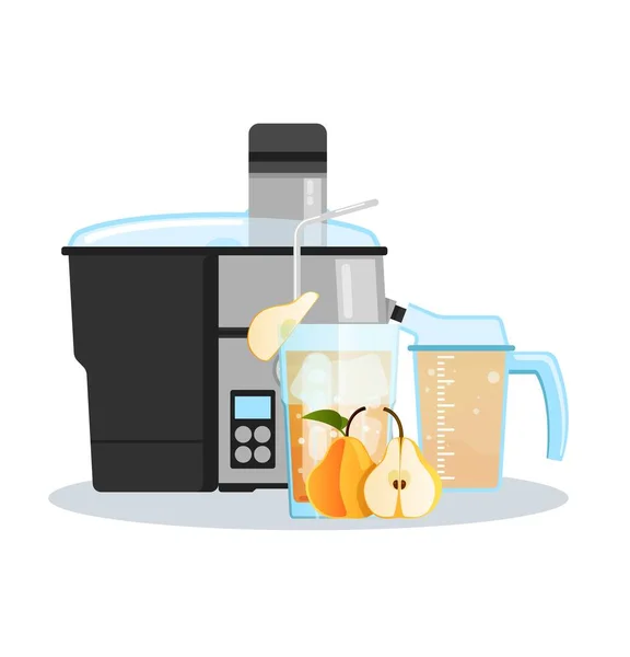 Juicer ou liquidificador para fazer sucos e coquetéis de frutas — Vetor de Stock