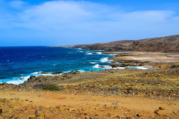 Arikok Natural Park Island Aruba Caribbean Sea Deserts Ocean Waves — Stock Photo, Image