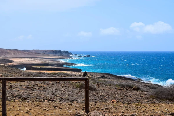 Arikok Natural Park Island Aruba Caribbean Sea Deserts Ocean Waves — Stock Photo, Image