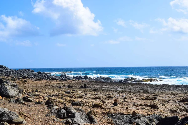 Arikok Natural Park Island Aruba Caribbean Sea Deserts Ocean Waves — Stock Photo, Image