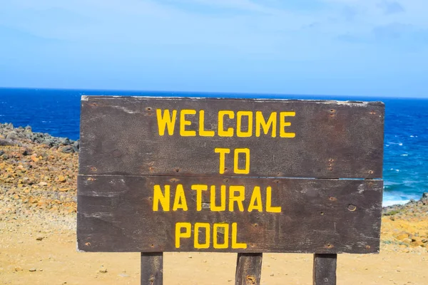 Parco Naturale Ariascar Sull Isola Aruba Nel Mar Dei Caraibi Immagine Stock