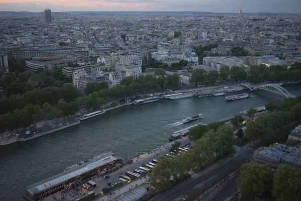 Εναέρια Άποψη Του Παρισιού Από Τον Πύργο Του Άιφελ Γαλλία — Φωτογραφία Αρχείου