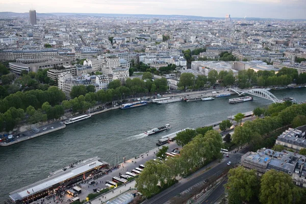 Εναέρια Άποψη Του Παρισιού Από Τον Πύργο Του Άιφελ Γαλλία — Φωτογραφία Αρχείου
