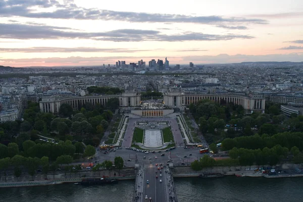 Вид Повітря Париж Ейфелевої Вежі Франція — стокове фото