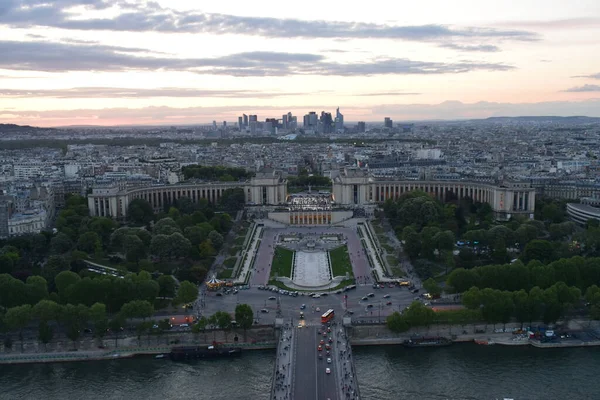 Flygfoto Över Paris Från Eiffeltornet Frankrike — Stockfoto