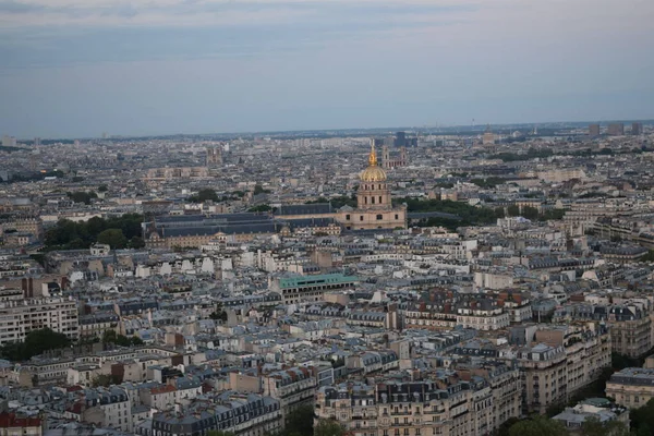 Vanuit Lucht Uitzicht Parijs Vanuit Eiffeltoren Frankrijk — Stockfoto