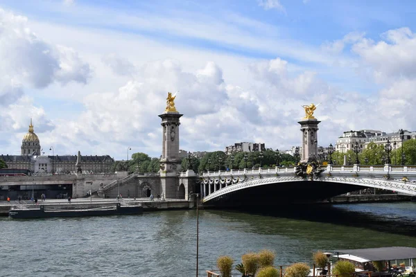 Parigi Francia Maggio 2018 Ponte Pont Alexandre Iii Sulla Senna — Foto Stock
