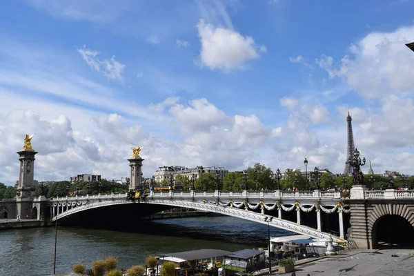 Paryż Francja Maja 2018 Most Pont Alexandre Iii Przez Sekwanę — Zdjęcie stockowe