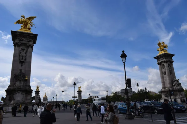 Παρίσι Γαλλία Μαΐου 2018 Γέφυρα Pont Alexandre Iii Κατά Μήκος — Φωτογραφία Αρχείου