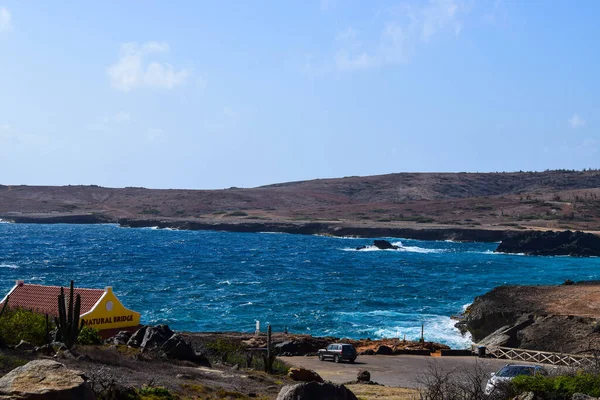 Arikok Natural Park Island Aruba Caribbean Sea Deserts Ocean Waves — Stock Photo, Image