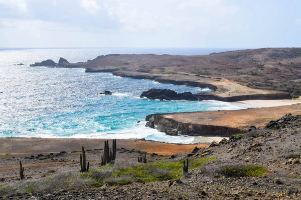 Arikok Natural Park Island Aruba Caribbean Sea Deserts Ocean Waves — Stock Photo, Image