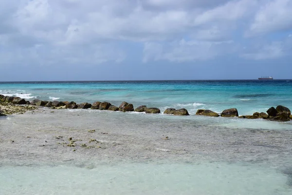 Aruba Renaissance Island Caribbean Sea Sunny Beach White Sand Coconut — Stock Photo, Image