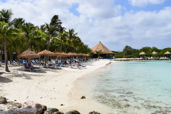 Aruba Isla Del Renacimiento Mar Caribe Playa Soleada Con Arena — Foto de Stock