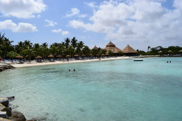 Aruba Isla Del Renacimiento Mar Caribe Playa Soleada Con Arena — Foto de Stock