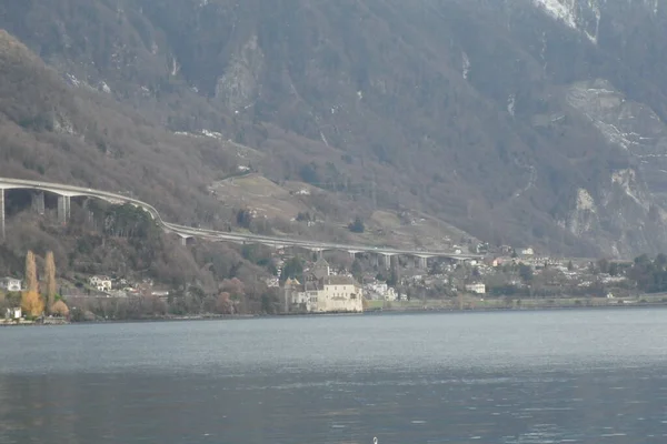 Montreux Suíça Dezembro 2011 Uma Bela Vista Montreaux Uma Maravilhosa — Fotografia de Stock