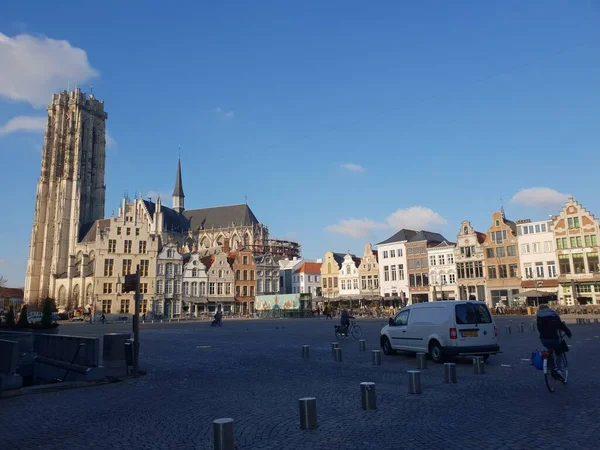 Mechelen Vlaanderen België December 2018 Het Mechelen Plein Rumbold Cathedra — Stockfoto