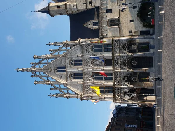 Malinas Flandes Bélgica Diciembre 2018 Plaza Malinas Catedral Rumbold Centro — Foto de Stock