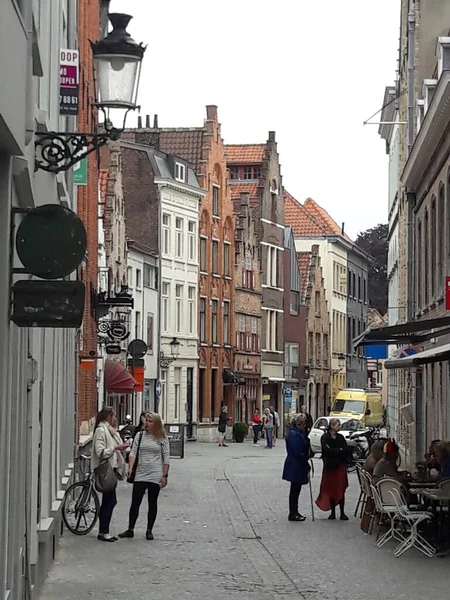 Klasszikus Kilátás Történelmi Belváros Bruges Brugge Nyugat Flandria Tartomány Belgium — Stock Fotó