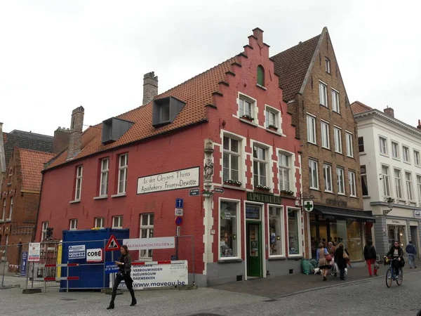Klasszikus Kilátás Történelmi Belváros Bruges Brugge Nyugat Flandria Tartomány Belgium — Stock Fotó
