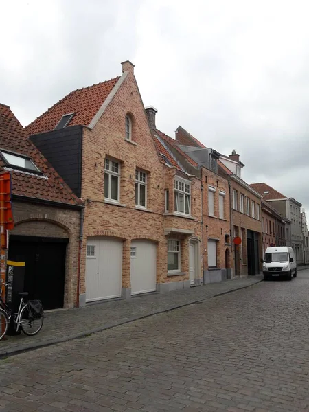 Klasyczny Widok Zabytkowe Centrum Brugii Brugia Prowincja Flandria Zachodnia Belgia — Zdjęcie stockowe