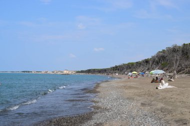 Marina di Cecina, Maremma, Toskana, İtalya, Avrupa plajı