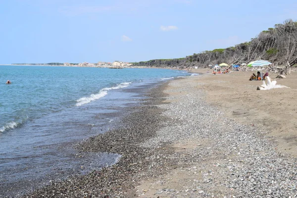 Beach Sea Marina Cecina Maremma Tuscany Italy Europe — 스톡 사진