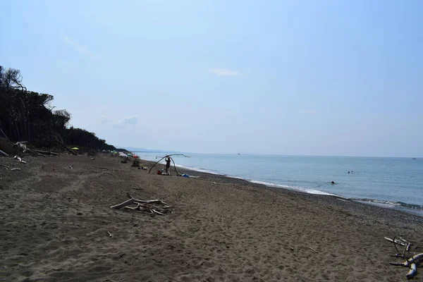 Praia Mar Marina Cecina Maremma Toscana Itália Europa — Fotografia de Stock