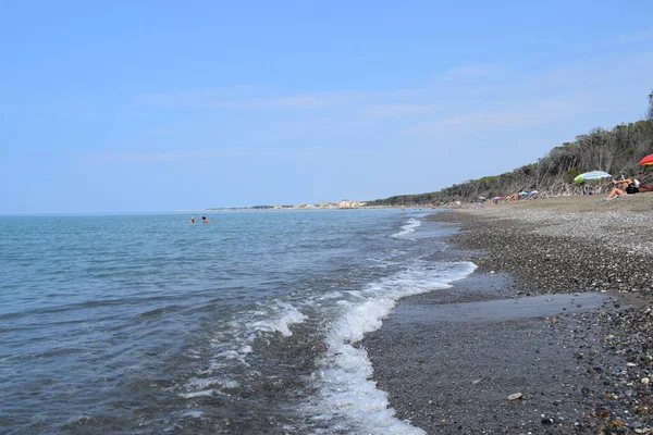 Praia Mar Marina Cecina Maremma Toscana Itália Europa — Fotografia de Stock