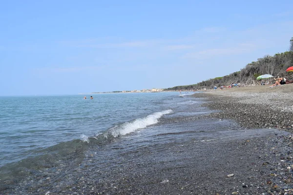 Praia Mar Marina Cecina Maremma Toscana Itália Europa — Fotografia de Stock