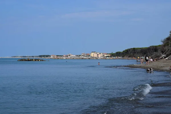Pláž Moře Marina Cecina Maremma Toskánsko Itálie Evropa — Stock fotografie
