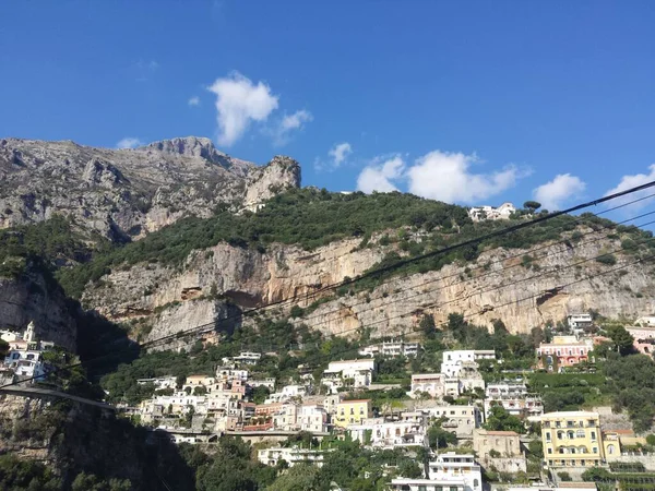 Veduta Aerea Della Costa Sorrentina Del Golfo Napoli Questa Zona — Foto Stock