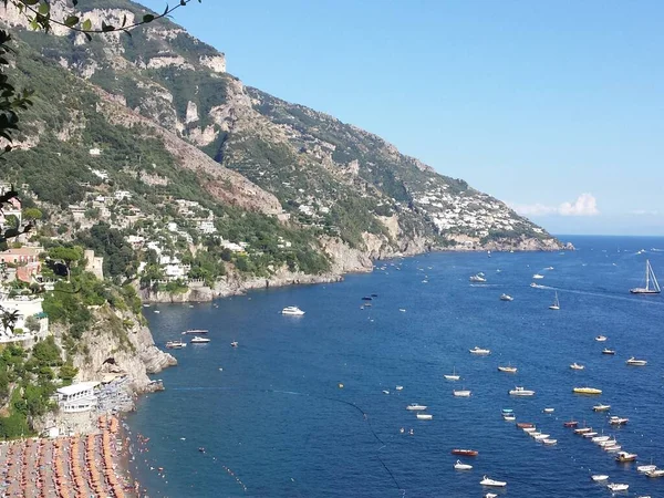 Veduta Aerea Della Costa Sorrentina Del Golfo Napoli Questa Zona — Foto Stock