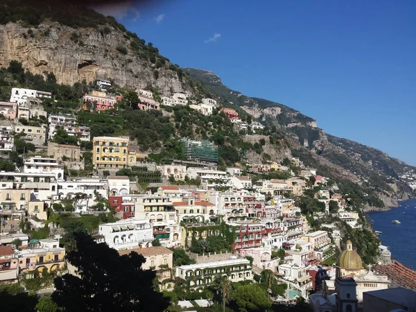 Vista Aérea Costa Sorrento Golfo Nápoles Itália Esta Área Famosa — Fotografia de Stock