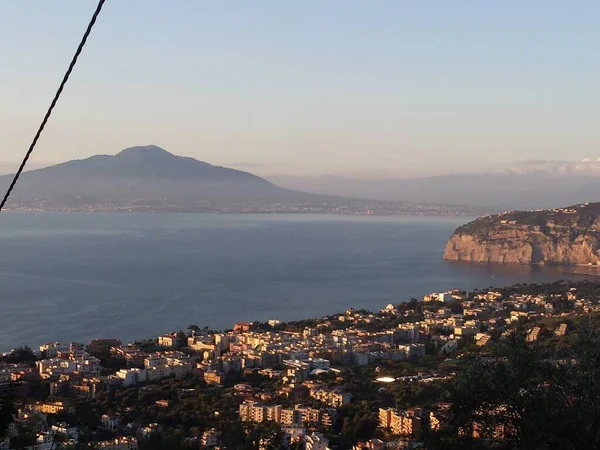 Veduta Aerea Della Costa Sorrentina Del Golfo Napoli Questa Zona — Foto Stock