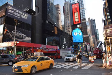 New York / USA - 15 / 06 / 2017 - Times Meydanı 'nın Panoramik Görünümü