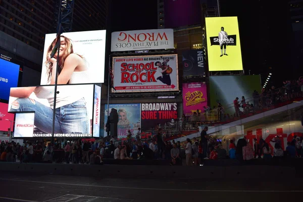 New York Usa 2017 Veduta Panoramica Times Square Fotografia Stock