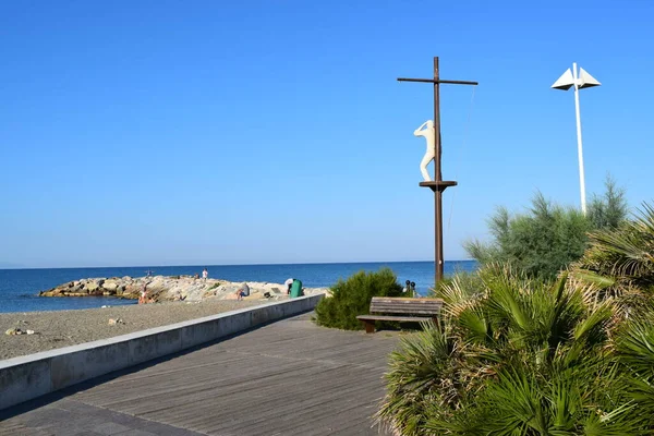 Marina Cecina Cecina Mare Bellissima Vista Sulla Città Sul Mare — Foto Stock