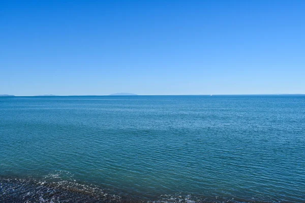 Panoramic View Beautiful Beach Seashore Marina Cecina Tuscany Italy Morning — Stock Photo, Image