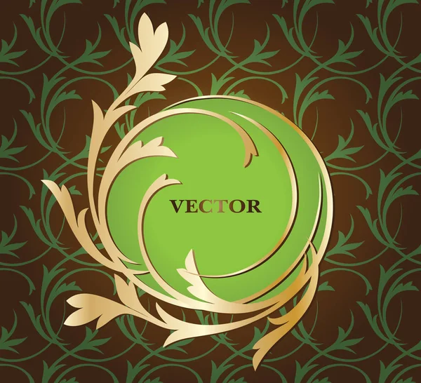 Bir kahverengi arka plan ve metin için dekoratif çerçeve üzerinde sorunsuz çiçek süsleme.