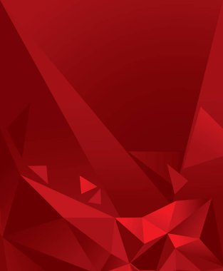 Üçgenler ile geometrik desenli kırmızı renk vektör arka plan.