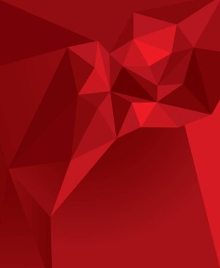 Üçgenler ile geometrik desenli kırmızı renk vektör arka plan.