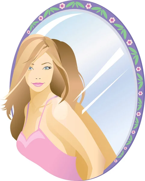 Woman with beautiful hair. — Stock Vector