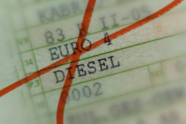 Kırmızı marker, araba değersiz tarafından Almanya, binek otomobilleri, Dizel Euro 4 dizel skandalı ile çarpı araba lisans sürüş yasağı Alman şehirlerde hits