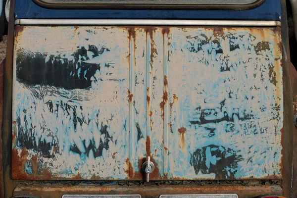 Grau Beige Blau Schwarz Alter Grunge Zerkratzt Schmutzig Rostig Oldtimer — Stockfoto