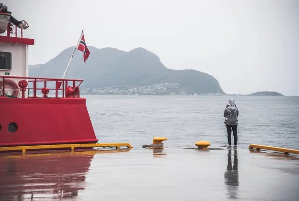 Fog Fénykép Alesund Norvégia — Stock Fotó