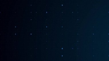 Kusursuz dijital mavi oklar ızgara arka planı. Yapay zeka ve ML makine öğrenme konsepti. Siber ya da teknoloji geçmişi. Veri iletişimi. Geleceğin yüksek teknolojili kullanıcı arayüzü