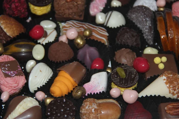 collection of colorful chocolates in a box
