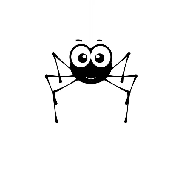 Smiling Small Cute Spider — Stock Vector