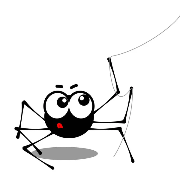 Petite Araignée Mignonne Occupée — Image vectorielle